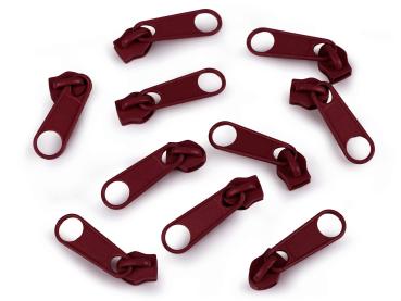 Schieber Zipper zu Spirale Reißverschlüssen 5 mm Bordeaux